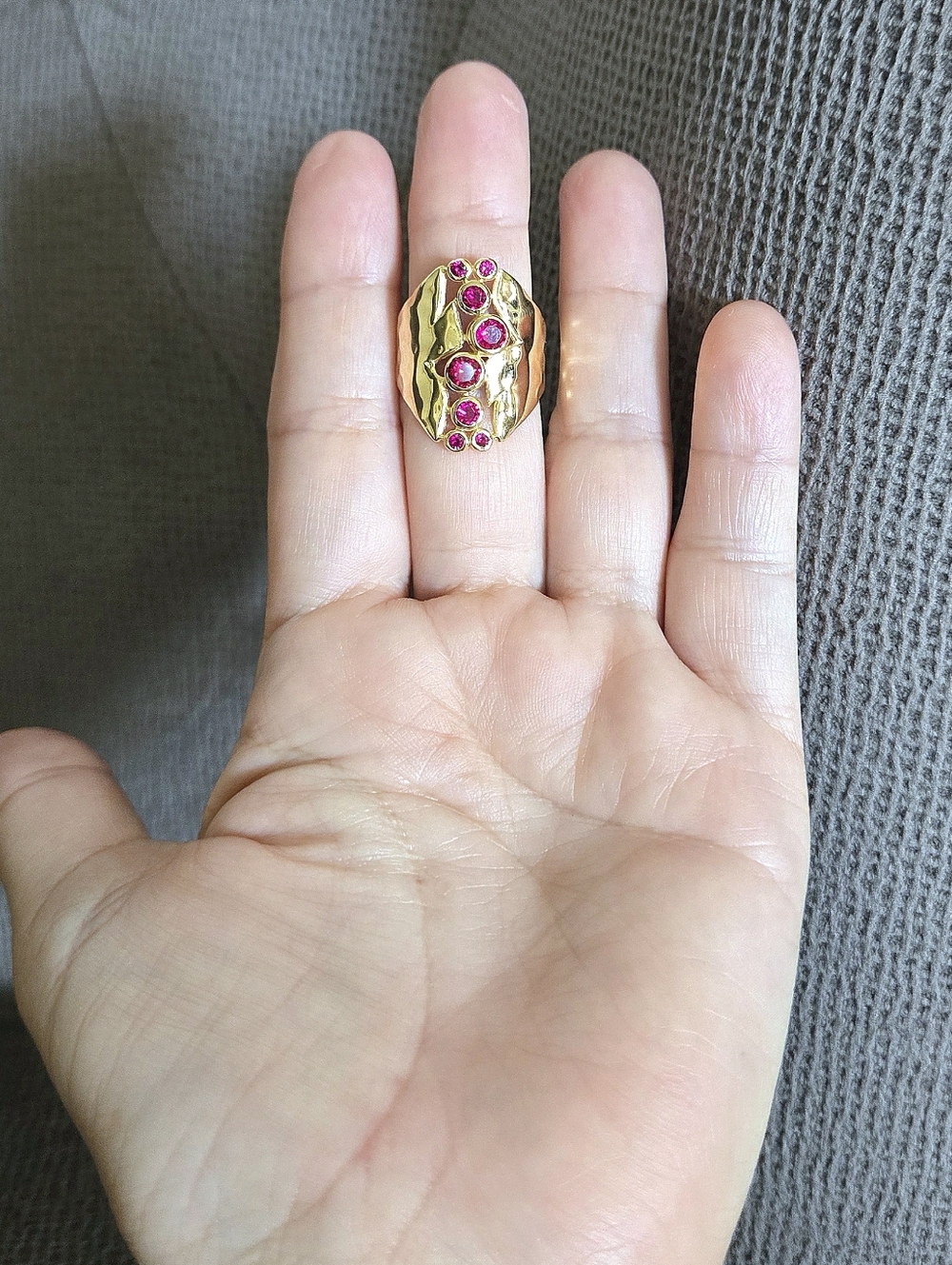 Shivam Lab🧪 Created Ruby Statement Ring💍 - NWT - Picture 2 of 16